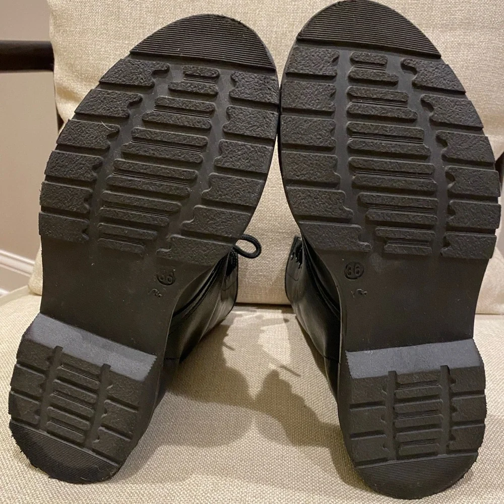 Black Combat Boots genuine leather - Picture 5 of 5